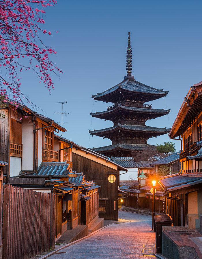 kyoto japan pagoda and street at twilight ybznvye.jpg